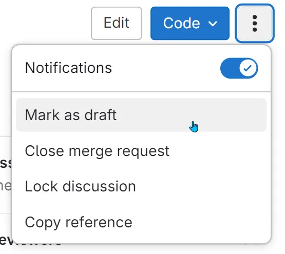 GitLab Merge Request Actions