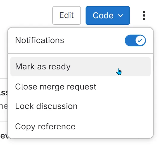 GitLab Merge Request Actions